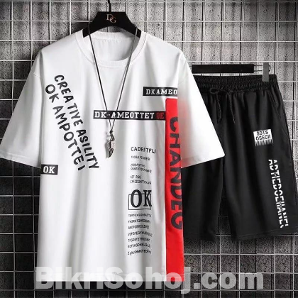 Combo Half T-Shirt And 3 Quarter Pants For Man